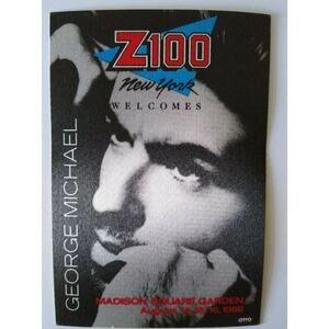 George Michael Backstage Pass New York Madison Square Garden Original 1988 Pop